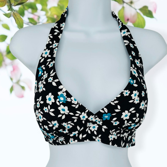 Anne cole marilyn halter floral bikini top size XL - Picture 4 of 7